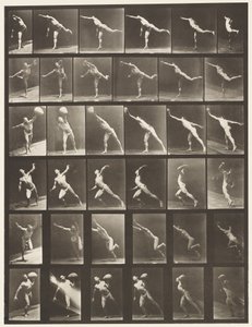 Placa 523. A, Desferindo um Golpe; B, disco de arremesso; de Eadweard Muybridge