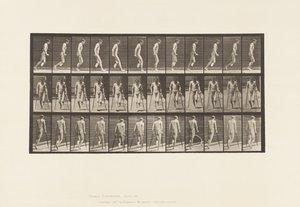 Prato 537. Amputação de uma única perna; Saltar com muletas de Eadweard Muybridge
