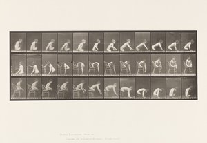 Prato 538. Dupla Amputação de Coxas; Rapaz; A, Moving Foward de Eadweard Muybridge