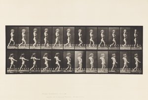 Placa 540.A, Pernas Curvas; Garoto; B, cárie espinhal; Menina andando, 1885 de Eadweard Muybridge