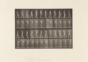 Placa 548. Esclerose lateral; A, B, Andando, 1885 de Eadweard Muybridge
