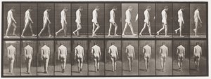 Placa 549.Epilepsia; Andando, 1885 de Eadweard Muybridge