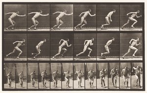 Placa 59. Começando para uma corrida (tênis) de Eadweard Muybridge