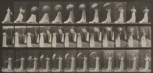 Prancha número 461. Abrir uma sombrinha e virar-se de Eadweard Muybridge
