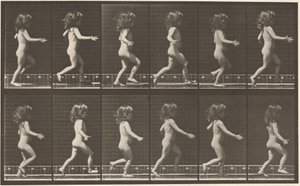 Placa número 469. Criança a correr, 1887 (foto) de Eadweard Muybridge