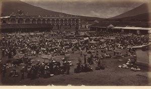 Praça e Palácio do Vice-Rei - Antígua de Guatemala, 1877 (foto) de Eadweard Muybridge