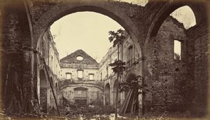 Ruínas da Igreja de Santo Domingo-Panamá,1875, publicado em 1877 (foto) de Eadweard Muybridge