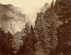 Tenaya Canyon de Union Point, Vale do Yosemite de Eadweard Muybridge