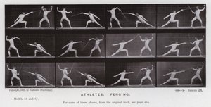 A Figura Humana em Movimento: Atletas, Esgrima (foto a p/b)