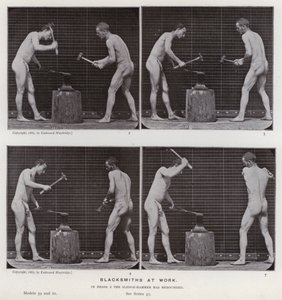 A figura humana em movimento: ferreiros em ação de Eadweard Muybridge