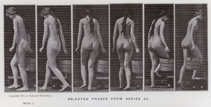 A Figura Humana em Movimento: Fases selecionadas da série 42 (foto a p/b) de Eadweard Muybridge