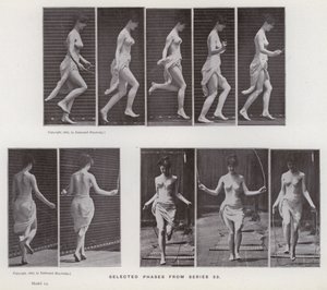 A Figura Humana em Movimento: Fases selecionadas da série 53 (foto a p/b) de Eadweard Muybridge