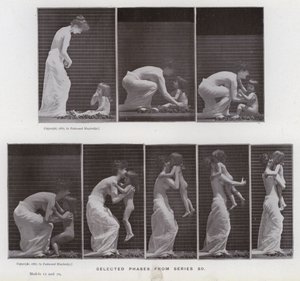 A Figura Humana em Movimento: Fases selecionadas da série 80 (foto a p/b) de Eadweard Muybridge