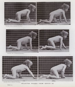 A Figura Humana em Movimento: Fases selecionadas da série 83 (foto a p/b) de Eadweard Muybridge