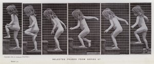 A Figura Humana em Movimento: Fases selecionadas da série 87 (foto a p/b) de Eadweard Muybridge