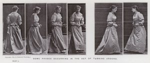 A Figura Humana em Movimento: Algumas fases que ocorrem no acto de dar a volta (foto a p/b) de Eadweard Muybridge
