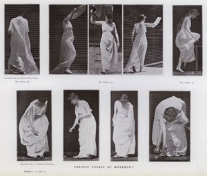 A Figura Humana em Movimento: Várias fases do movimento (foto a p/b) de Eadweard Muybridge