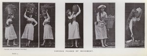 A Figura Humana em Movimento: Várias fases do movimento (foto a p/b) de Eadweard Muybridge