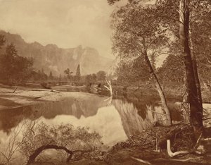 Vale do Yosemite a partir do acampamento Mosquito, n.º 22, 1872 (fotografia) de Eadweard Muybridge