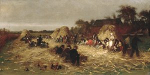 Descasque de milho em Nantucket de Eastman Johnson