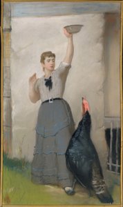 Alimentar o peru de Eastman Johnson