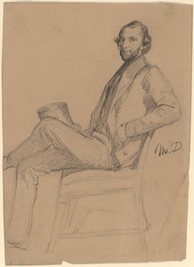 Estudo Sentado de M.D. de Eastman Johnson
