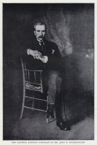 O retrato de Eastman Johnson do Sr. John D Rockefeller de Eastman after Johnson