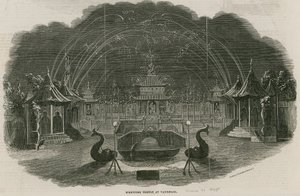 Templo de fogos de artifício no Royal Vauxhall Gardens, Londres
