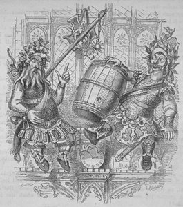 Gog e Magog com um barril, 1840