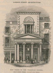Nova frente da Capela Wesleyan, a Great Queen Street, a Lincoln&39;s Inn Fields