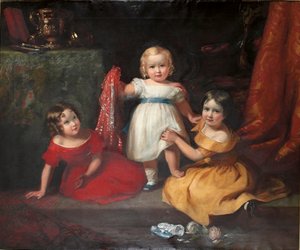 Retrato de grupo de John Scott, mais tarde terceiro conde de Eldon, e suas irmãs Lady Selina Scott e Lady Gertrude Scott