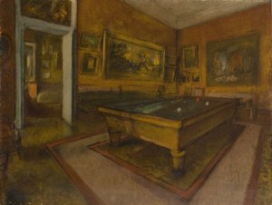Sala de bilhar em Ménil-Hubert de Edgar Degas