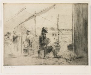 O descascador de alcachofra; Rialto, Veneza de Edgar Chahine