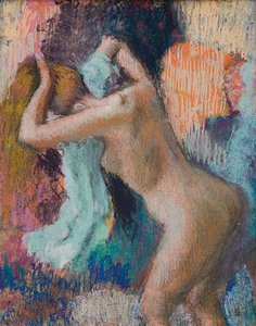 Depois do banho, a mulher se seca; Apres le bain, femme s "essuyant, c.1890-1895 de Edgar Degas