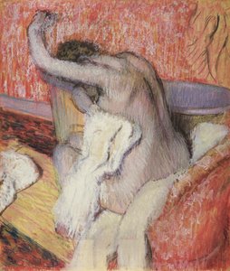 Depois do banho, mulher se secando, c.1889-90 (pastel)