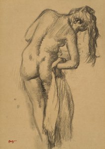 Depois do banho, c.1891-92 de Edgar Degas