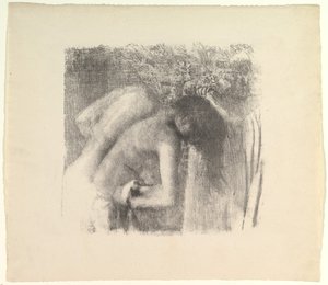 Após a versão grande do banho, 1891-92. de Edgar Degas