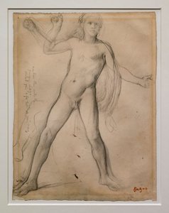 Estudo do Alexander e das pernas. Por volta de 1859-1861. Tinta preta e grafite sobre papel. de Edgar Degas