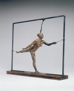 Arabesco sobre a perna direita, braço esquerdo na frente, c. 18851890. de Edgar Degas