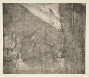 No Ambassadeurs, c.1877 (gravura, água-forte e ponto de secagem) de Edgar Degas