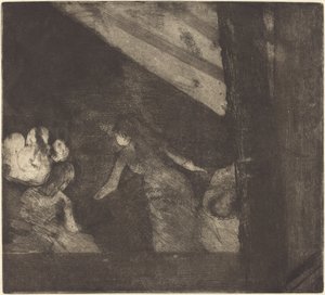 No Café des Embaixadores de Edgar Degas