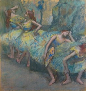 Bailarinos de Ballet nas Asas de Edgar Degas
