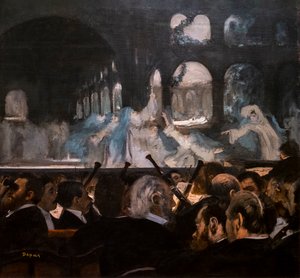 Ballet de Robert, o Diabo. 1876. Óleo sobre tela. de Edgar Degas