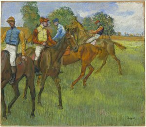 Antes da corrida, c.1887-89 (pastel sobre papel) de Edgar Degas