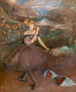 Dançarino de bouquet. Por volta de 1895-1900. Óleo sobre tela. de Edgar Degas