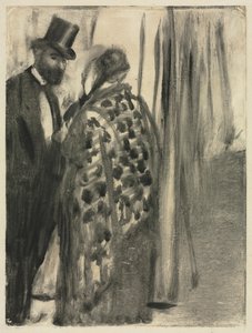 Conversação: Ludovic Halévy e Madame Cardinal The Conversation, c.1880-1883. de Edgar Degas