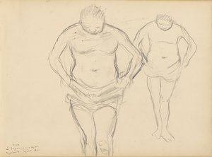 Cópias dos banhistas de Cézanne de Edgar Degas