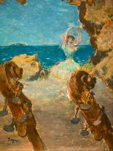 Dançarino. Cena de ballet. 1891. Óleo sobre tela. de Edgar Degas