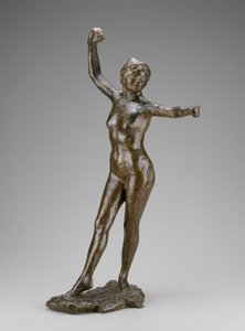 Bailarina pronta para dançar, pé direito à frente de Edgar Degas