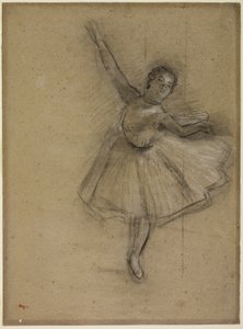 Dancer Turning, c.1876 (carvão e giz sobre papel) de Edgar Degas